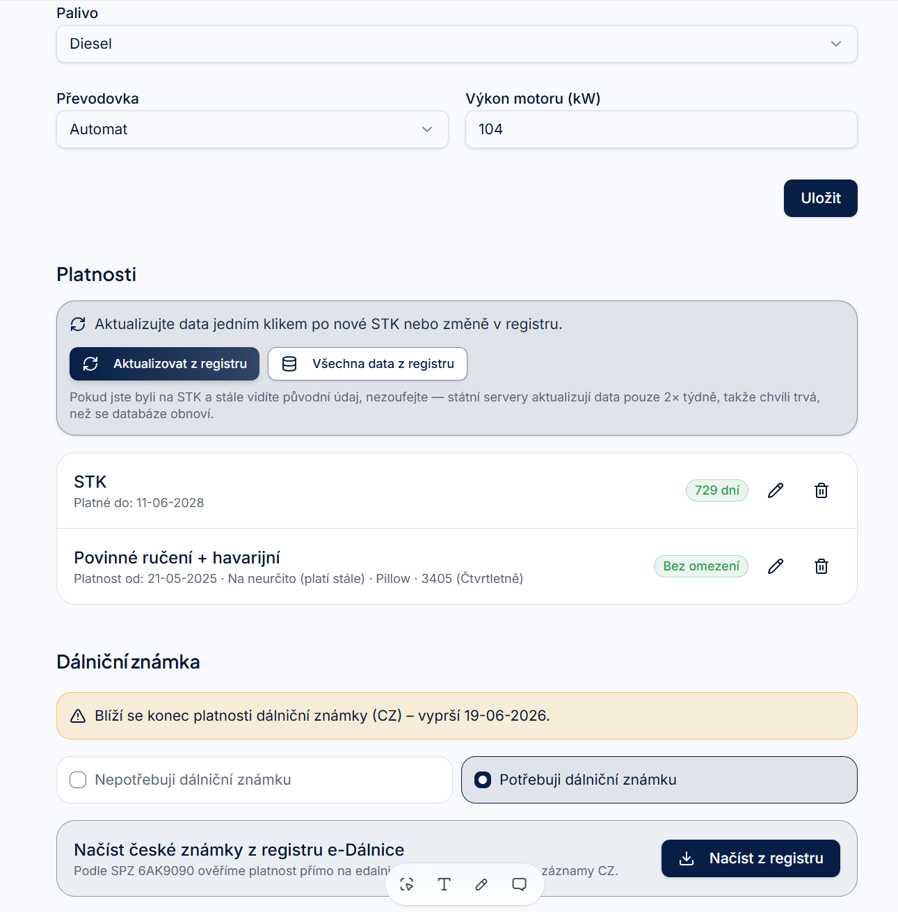 Platnosti STK